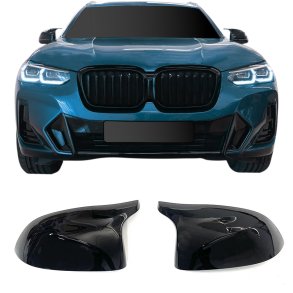 Spejlcover st i blank sort til BMW X3 (G01) LCI, 2018-