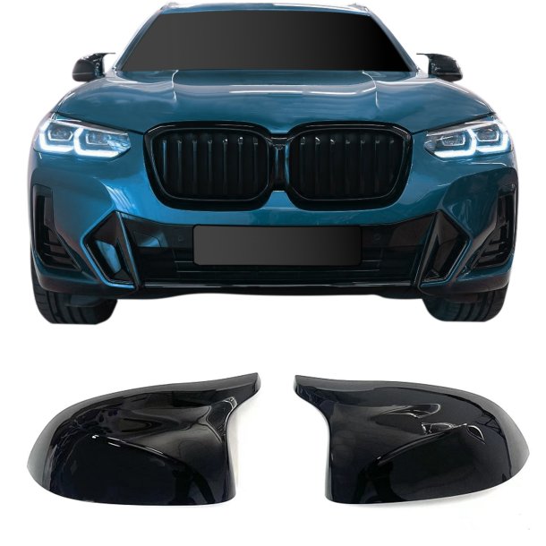Spejlcover st i blank sort til BMW X4 (G02), 2018-