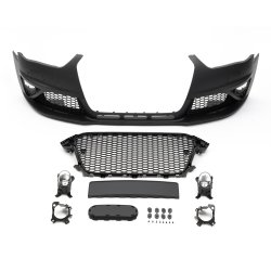 JOM Frontkofanger i sport-design inkl. grill og tgelygter (SRA/PDC) Audi A4 B8 Facelift, 2011-2015