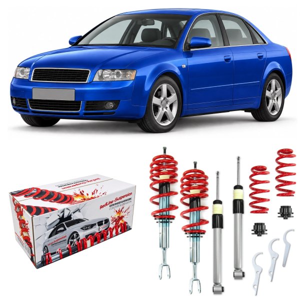 Redline gevindundervogn Audi A4 B6 og B7 Sedan, Avant og Cabriolet, 2000-2008