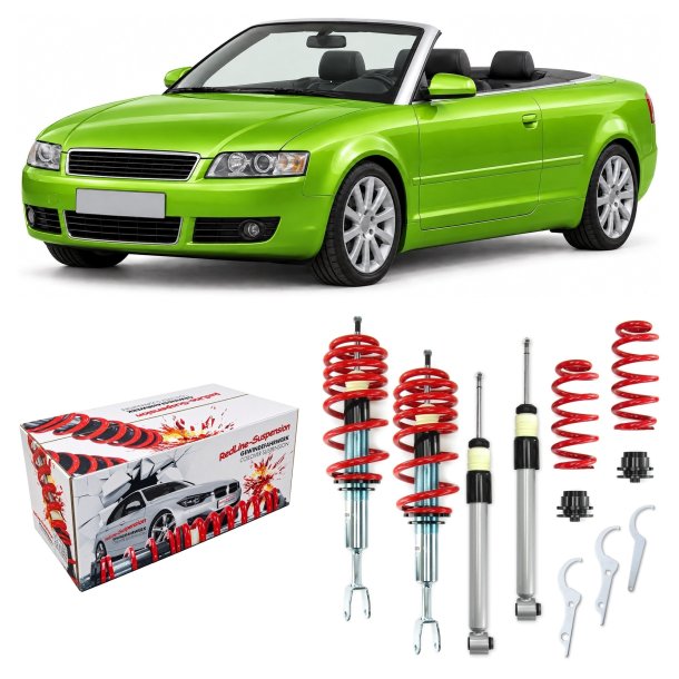 Redline gevindundervogn Audi A4 B6 og B7 Sedan, Avant og Cabriolet, 2000-2008