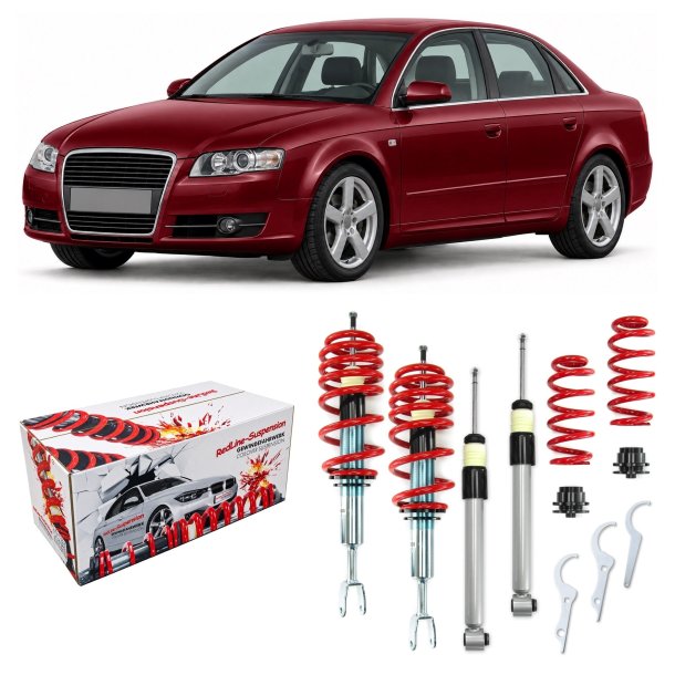 Redline gevindundervogn Audi A4 B6 og B7 Sedan, Avant og Cabriolet, 2000-2008