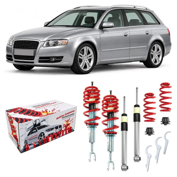 Redline gevindundervogn Audi A4 B6 og B7 Sedan, Avant og Cabriolet, 2000-2008