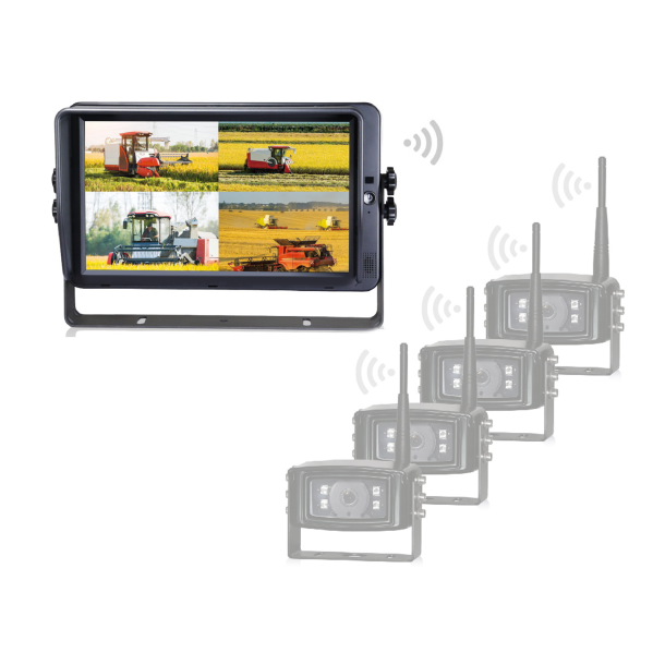 VST 10,1" HD Monitor m/trdls modtager, Quad funktion