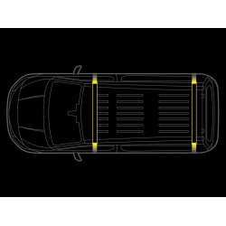 Tagb�jle m. LED FLASH for Ford Transit Connect inkl. end-caps - 2 stk.