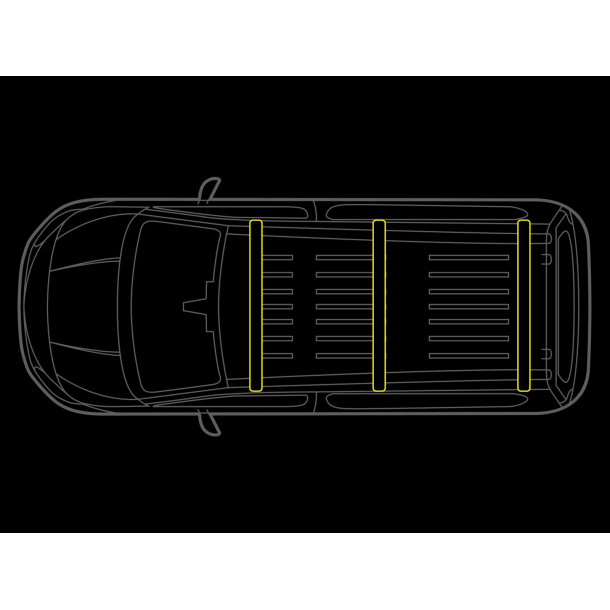 Tagb�jle m. LED FLASH for Ford Transit Connect - 3 stk.