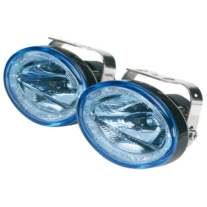 Fjernlygtesæt med angel eyes blå Fjernlygtesæt med angel eyes blå