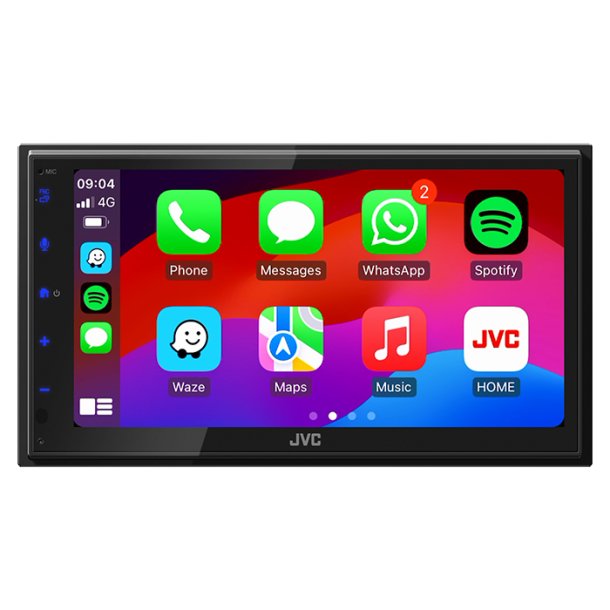JVC KW-M595DBT - 2-DIN bilradio, Apple CarPlay, Android Auto og DAB+