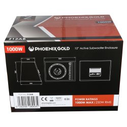 Phoenix Gold 12" aktiv Sub M. kabler &amp; remote