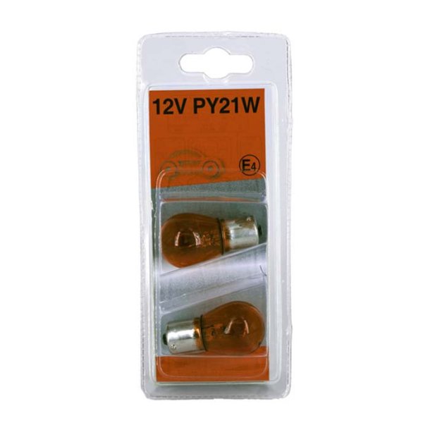 P�re blink gul 12V 21W 2 stk.