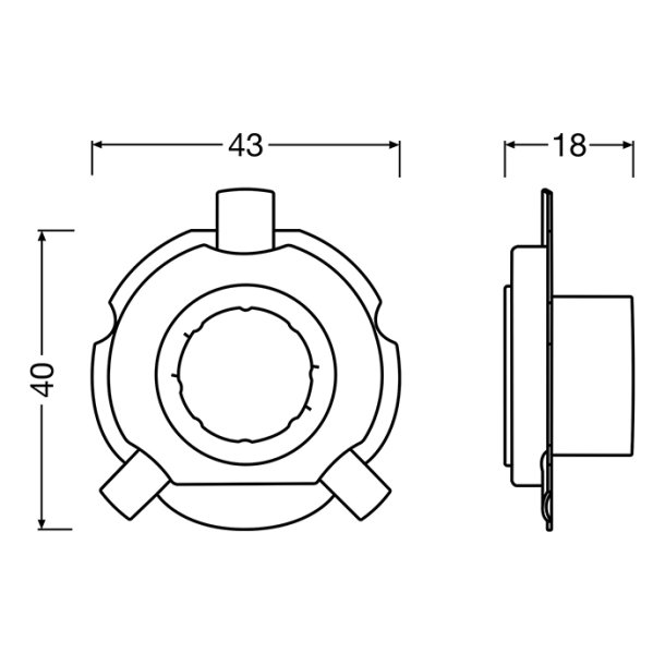 Osram LEDriving Adapter til H19 - S�t