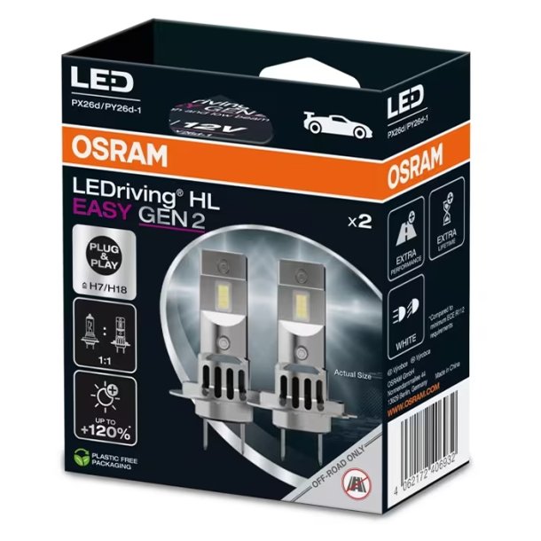 Osram LEDriving HL Easy H7/H18 Gen 2 - S�t