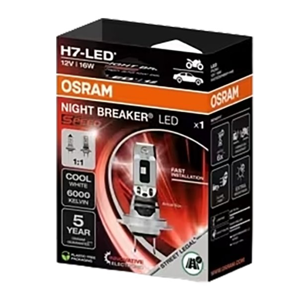 Osram Night Breaker LED Speed H7 til MC - 1 stk.