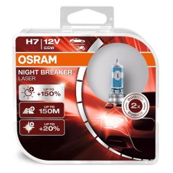 Osram Night Breaker Laser H7 55W 12V +150 Procent - S�t