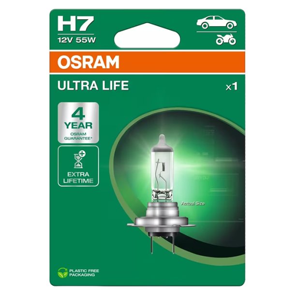Osram Ultra Life H7 55W 12V - 1 stk. Blister
