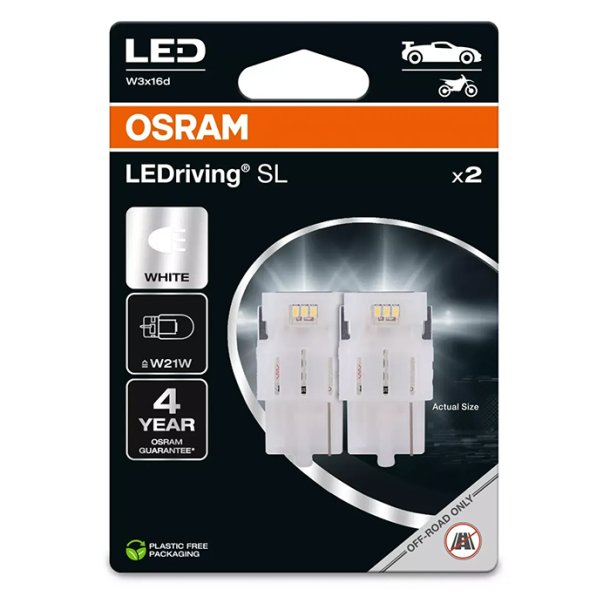 Osram LEDriving SL Hvid W21W - S�t