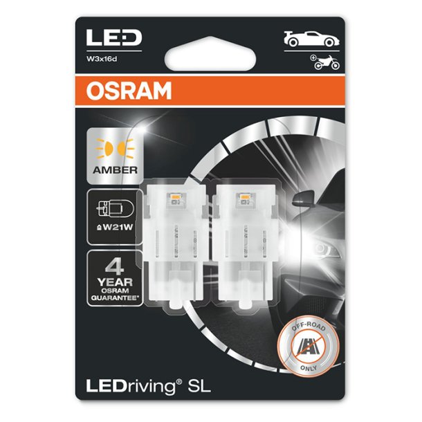 Osram LEDriving SL Gul W21W - S�t