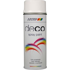 Motip deco Ral 9016 traffic hvid 400ml.