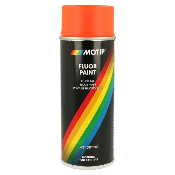 Motip Flouriserende spray r�d/orange 400ml.