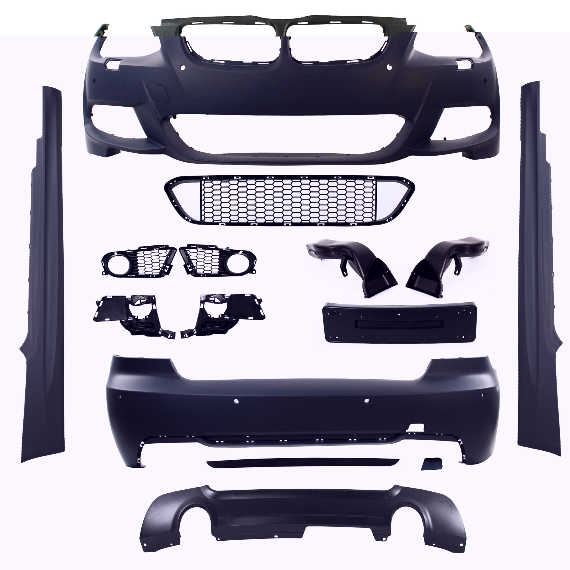 JOM Bodykit med PDC-huller, SRA, udstødning venstre/højre BMW 3 serie E92/E93 LCI, 20102014